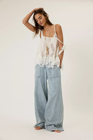 Free People Breezy Denim Pull On Pant