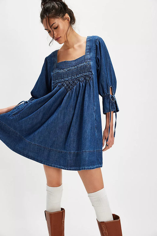 Free People Sonora Denim Mini Dress