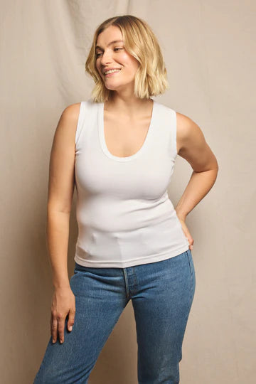 jordan - u neck ribbed tank top