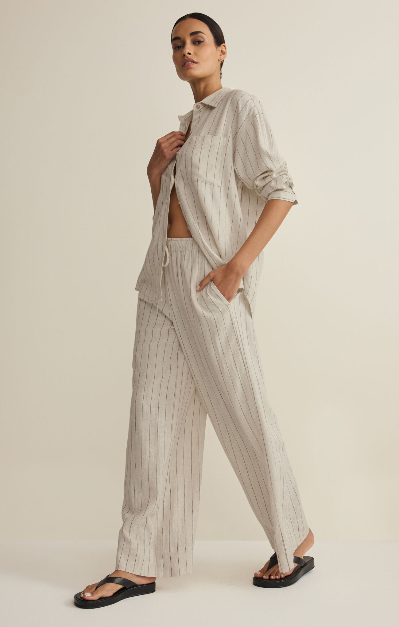 Henri Striped Wide Leg Pant