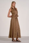 Caramel LInen Sleeveless Top