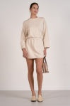 Stone Long Sleeve Crewneck Dress