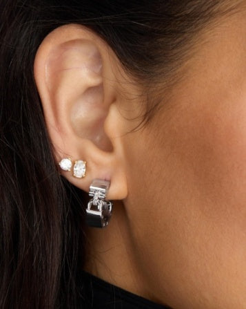 Ashley Lock Huggies Earrings