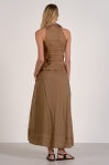 Caramel LInen Sleeveless Top