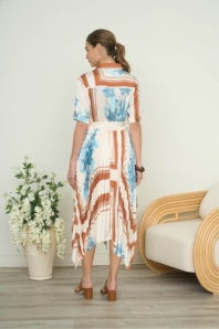 Satin Handkerchief Hem Dress