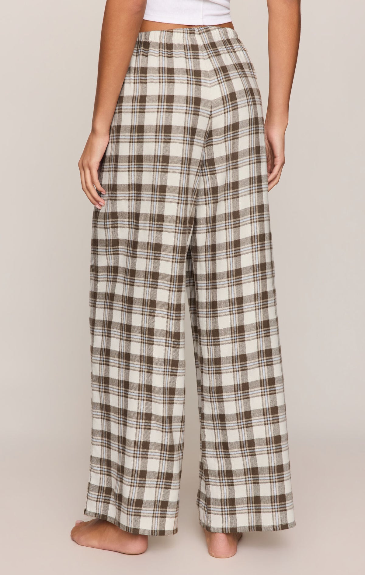 Better Off Plaid Pant - Cocoa Bean
