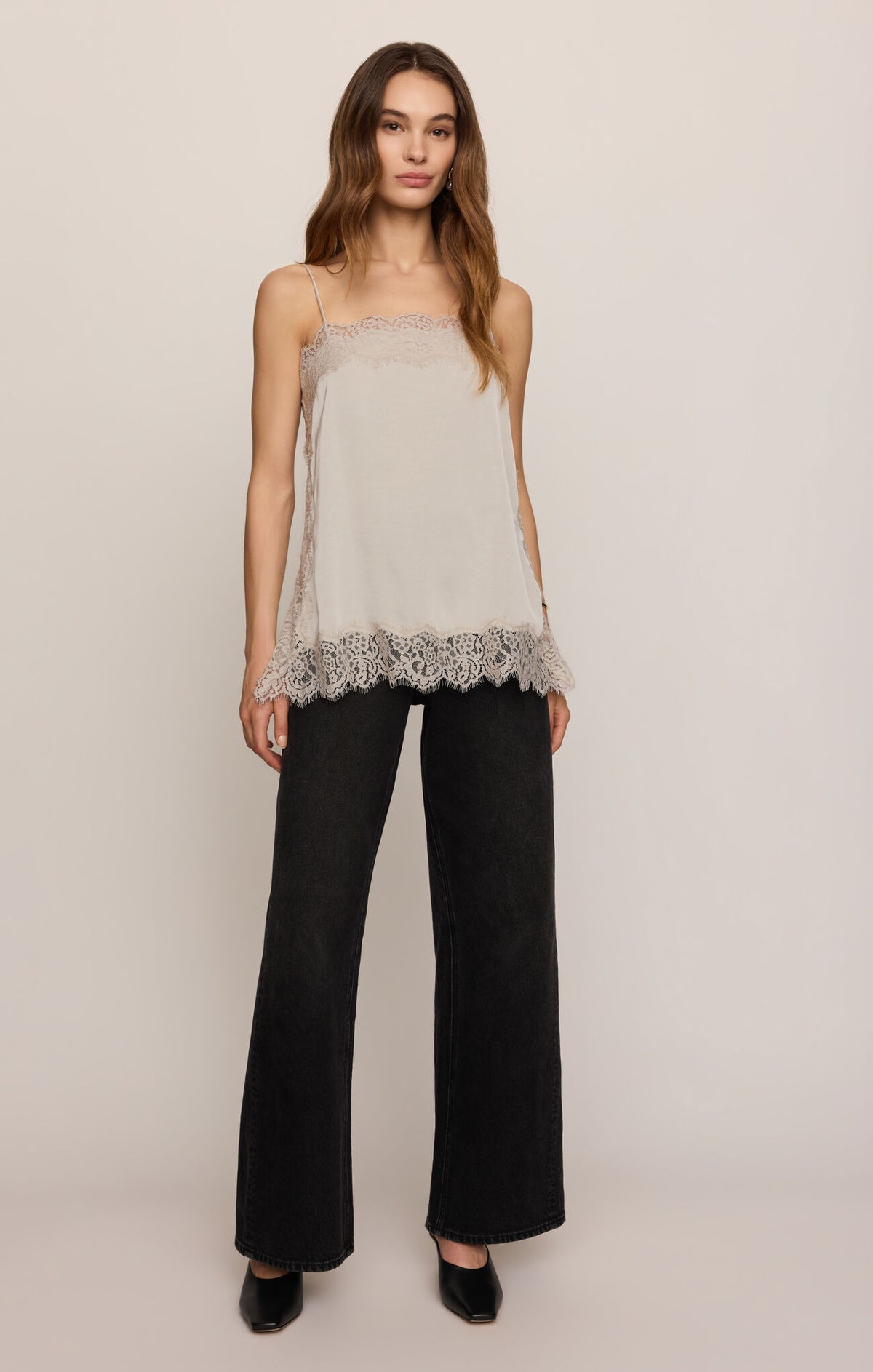 Roselle Lace Cami - Frosted Pearl