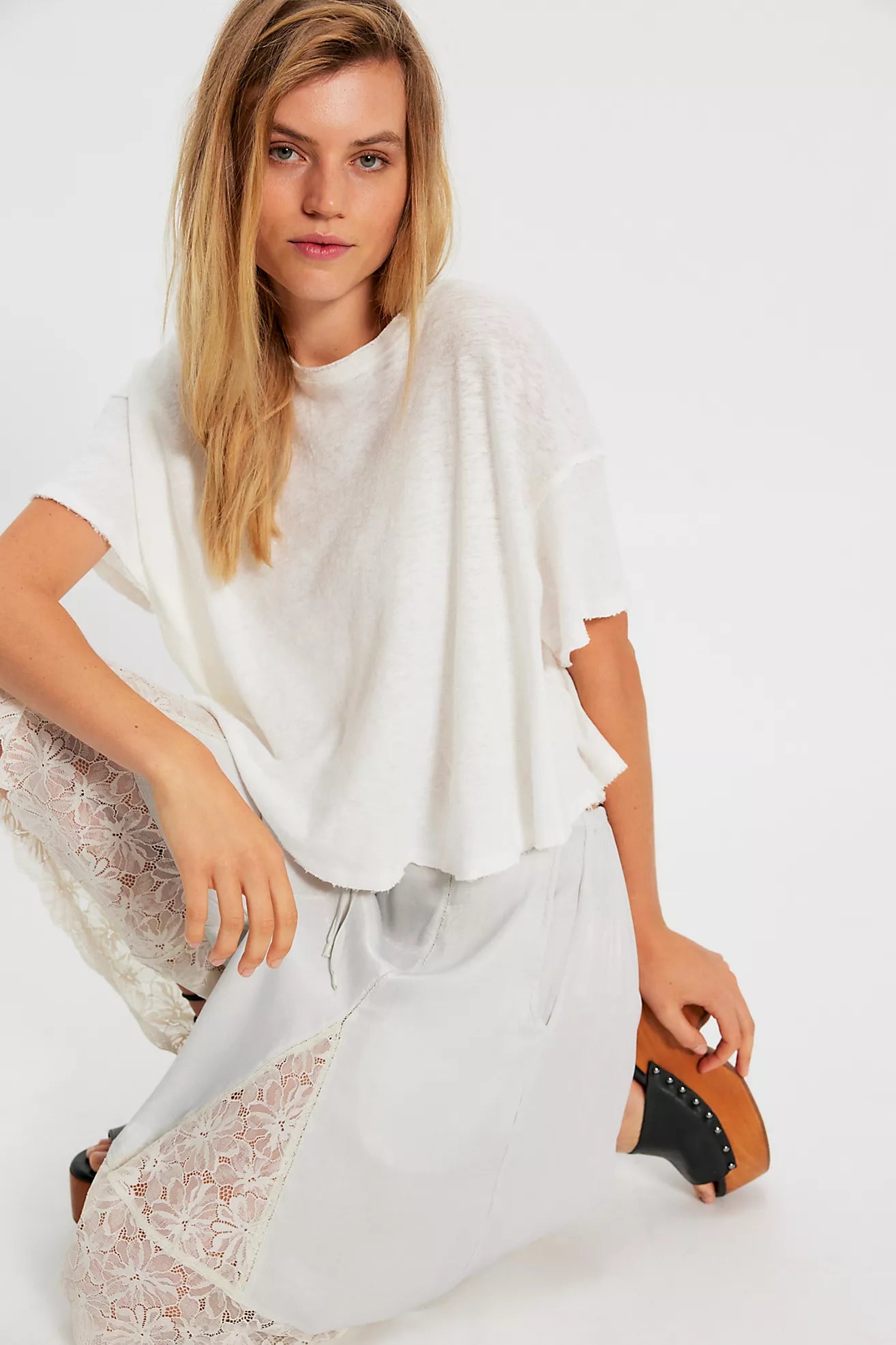 Elsie Swing tee Whisper White